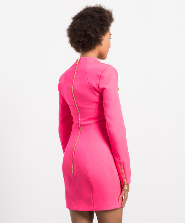 balmain pink dress etched buttons Balmain Younger Girls Pink Logo