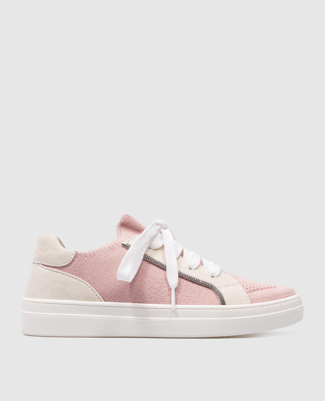 

Children's pink combined sneakers with monil chain Brunello Cucinelli