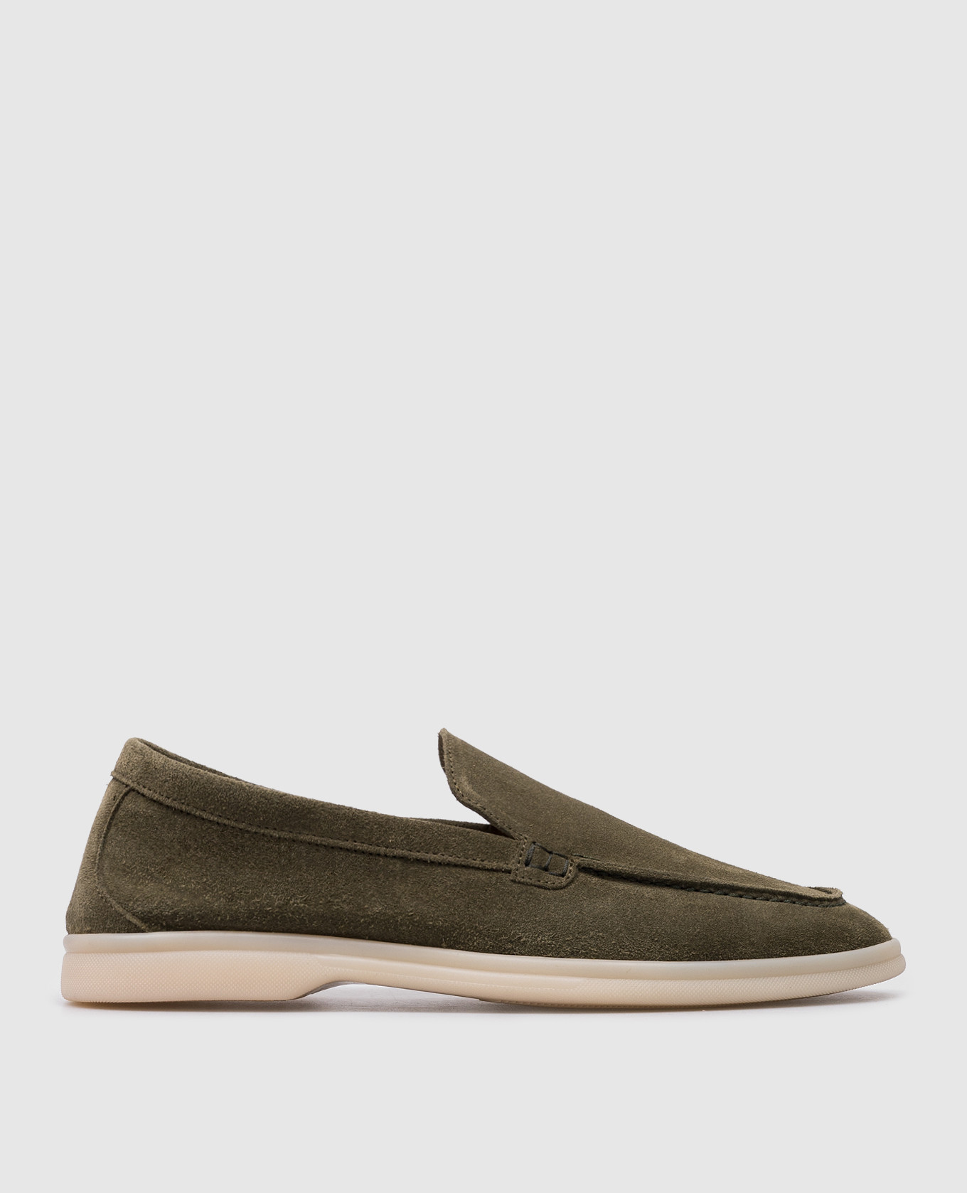 Khaki suede loafers babe pay pls