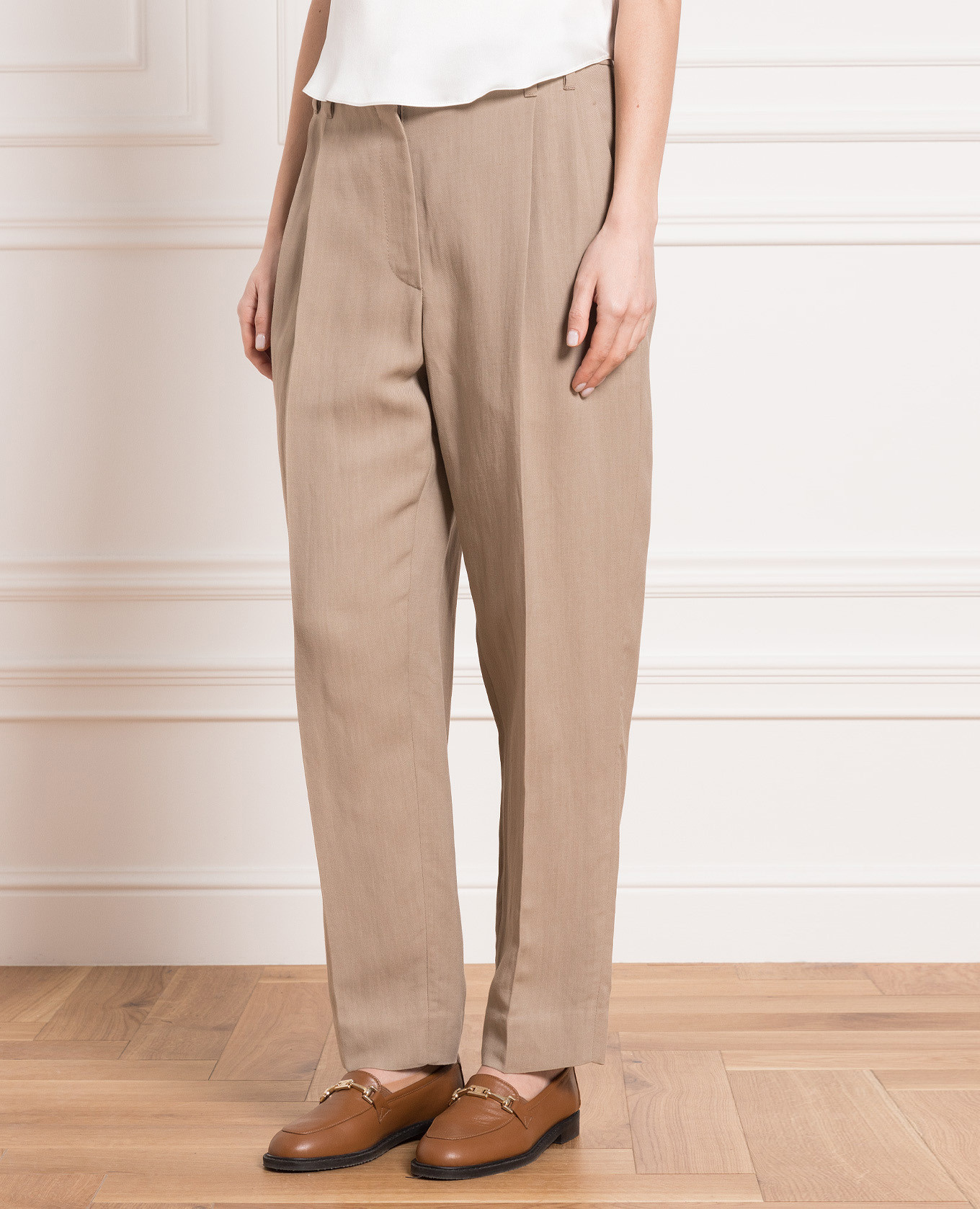 Brown pants with monil chain Brunello Cucinelli 3