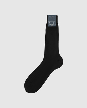 Bresciani Gray striped socks MC009UN0001XX