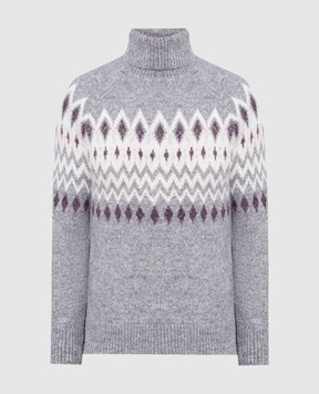 Brunello Cucinelli Gray sweater with a pattern MSO504303