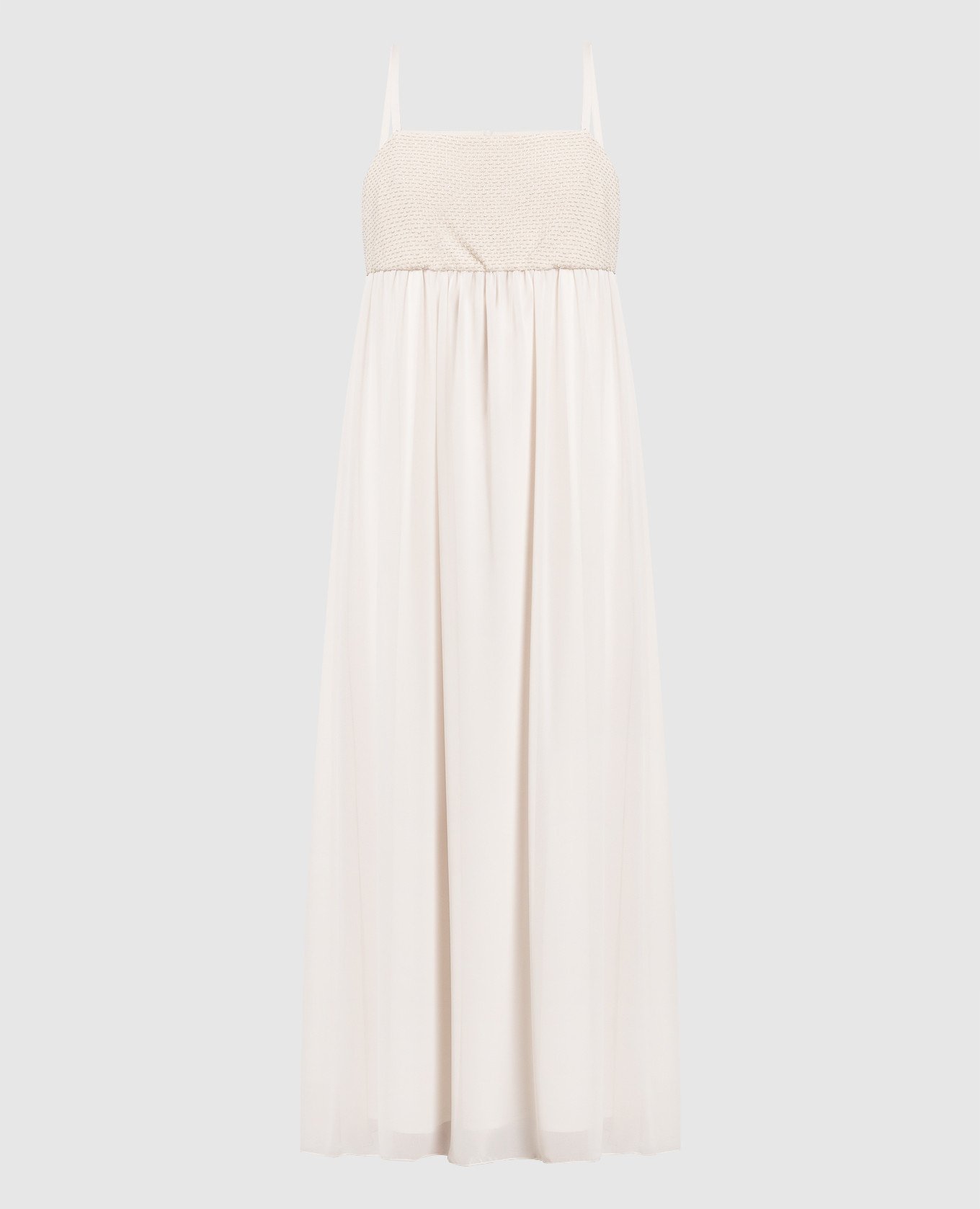 

Beige maxi dress with monil chain Peserico
