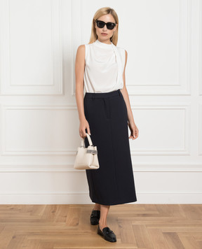 Brunello Cucinelli Blue skirt with monil chain MP097G3442
