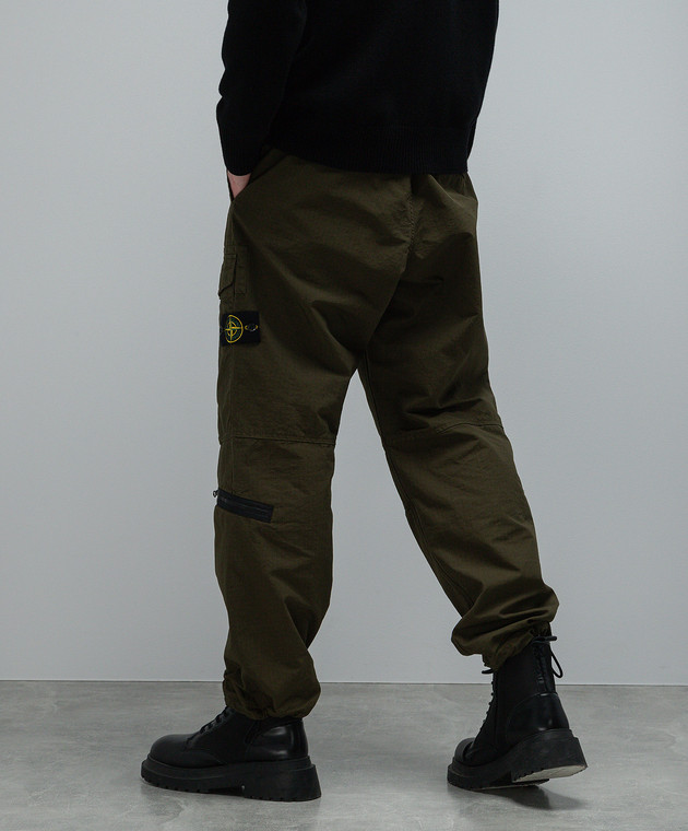 Stone Island Khaki logo cargo pants 791531412 shop with Czech