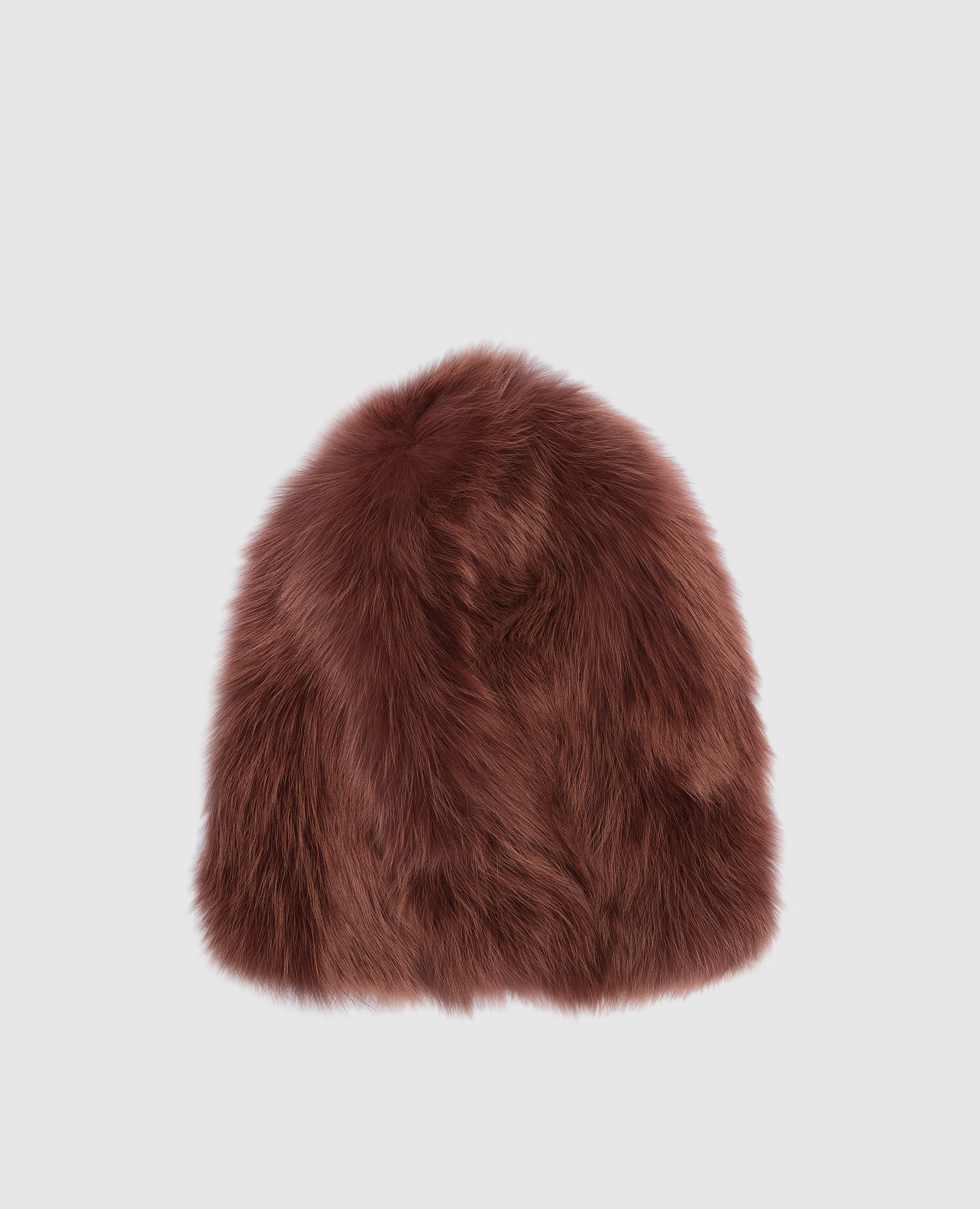 Brown cap made of natural fur giuliana teso