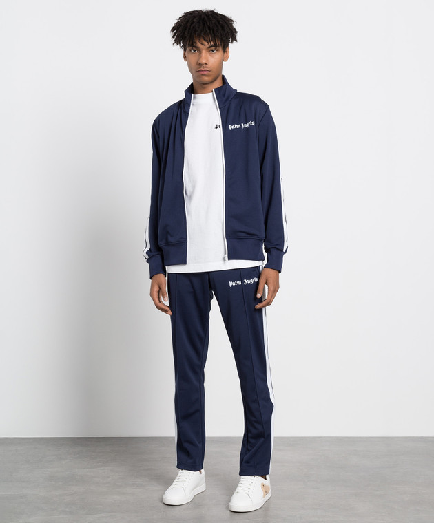 Palm Angels - Navy blue sweatshirt with logo print
