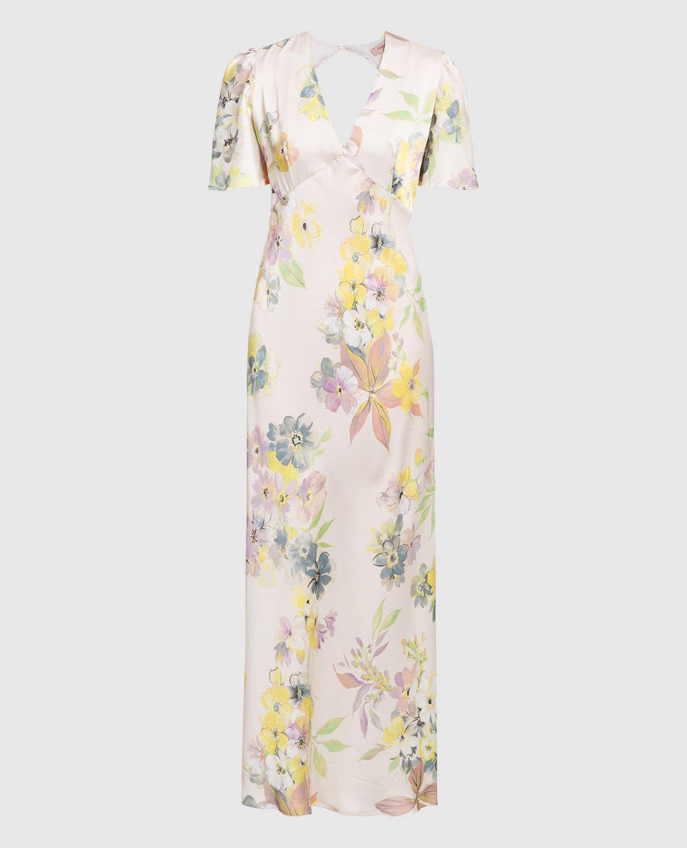

Beige maxi dress in floral print Twinset