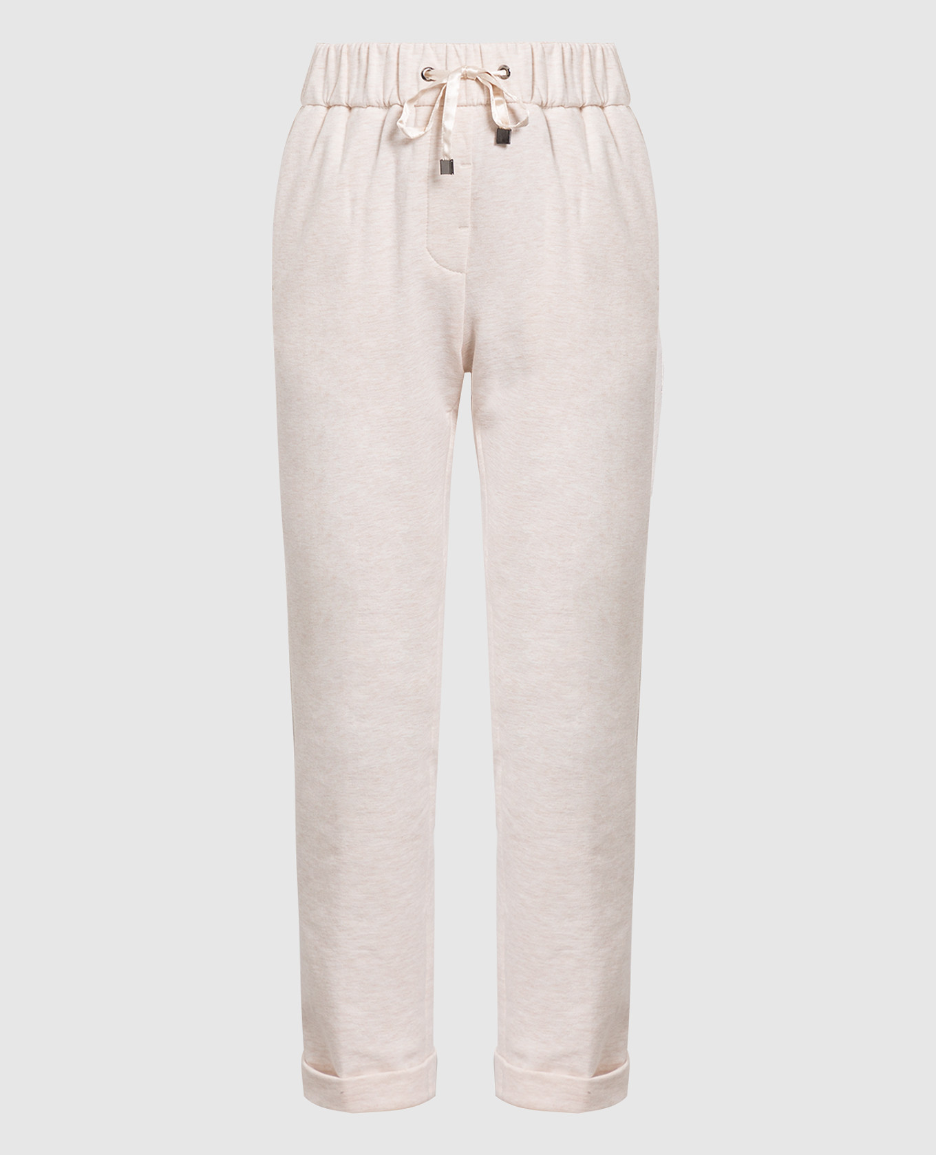 Melange powder pants with moniliou chain peserico