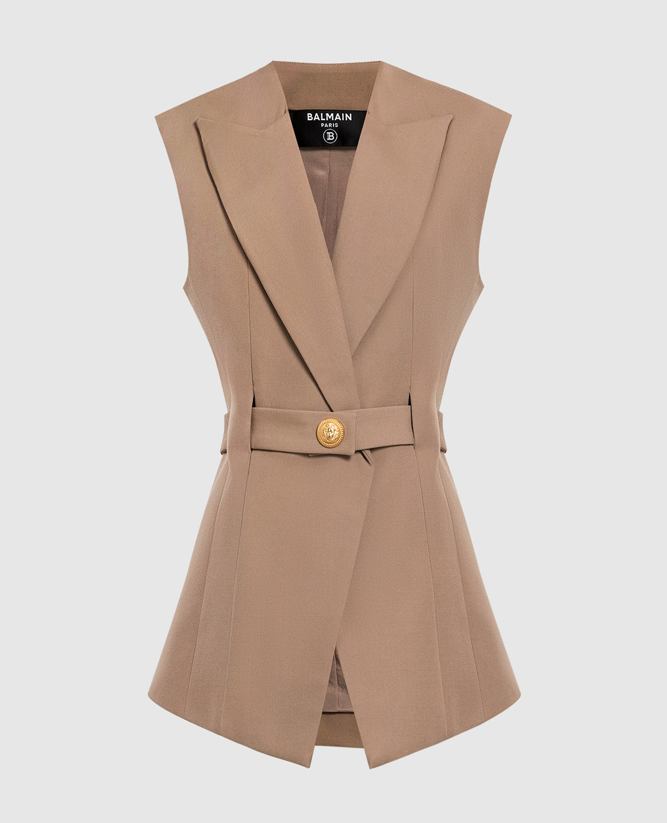 

Brown vest made of wool Balmain