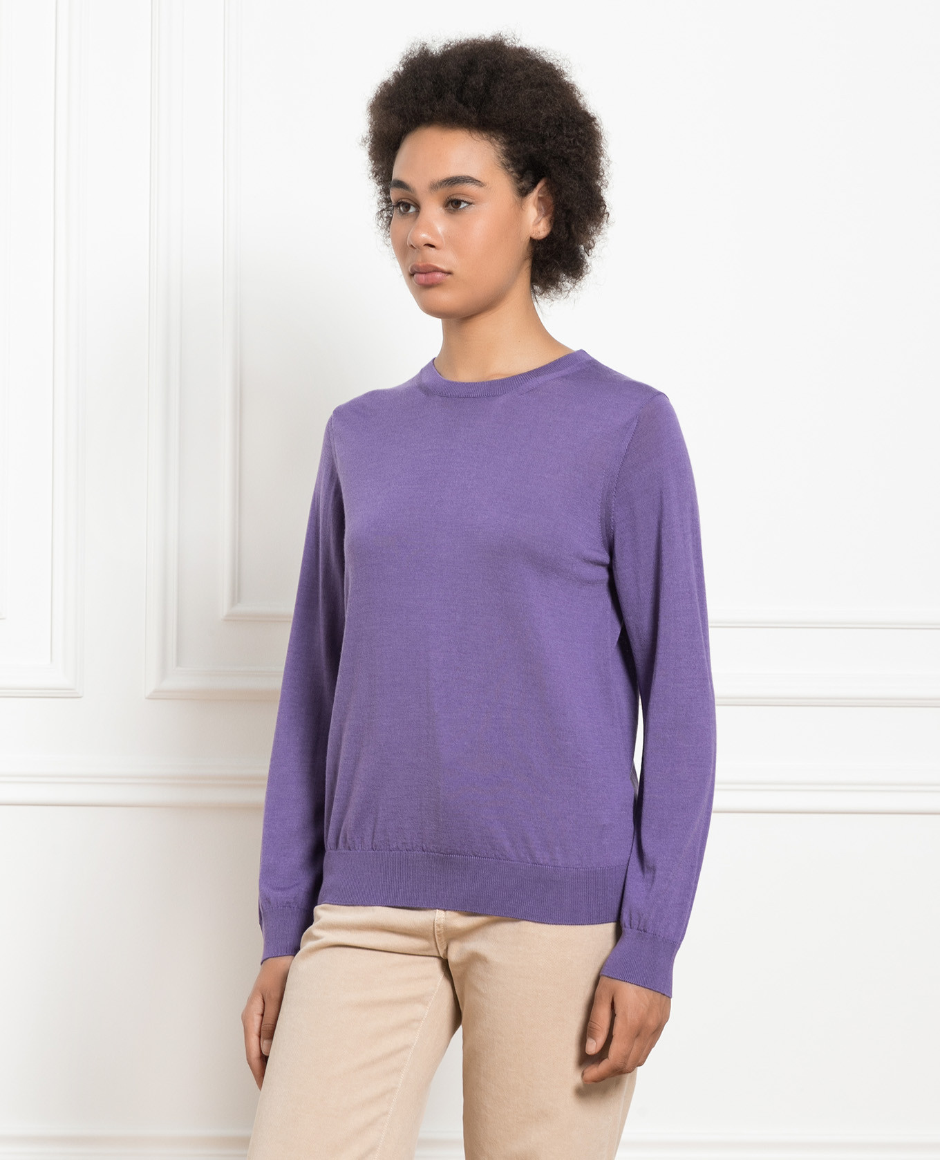 

Purple wool, silk and cashmere jumper Babe Pay Pls, Violet