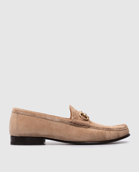 Brunello Cucinelli Beige suede loafers MZUPEAV797
