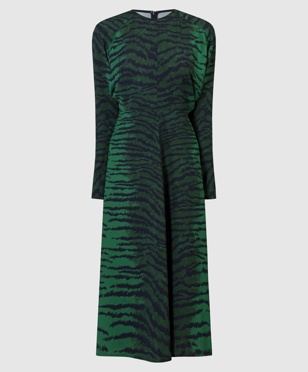 ワンピースその他 VICTORIA BECKHAM Women Dresses 1125WDR006142A PAECO GREEN Draped Tuck Detail Midi Dress in Algae | Designer Dresses