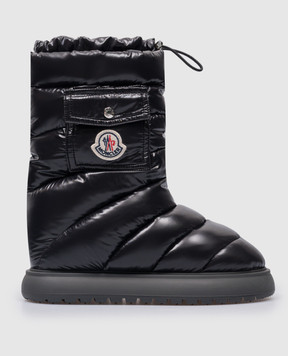 Moncler Gaia Logo Moonboots in Black 4H00070M2707