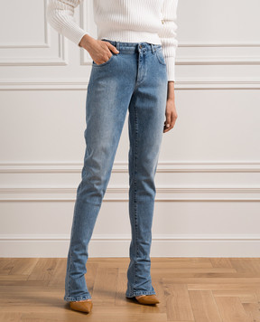Dolce&Gabbana Blue flared jeans with a distressed effect FTCZADG8JU6