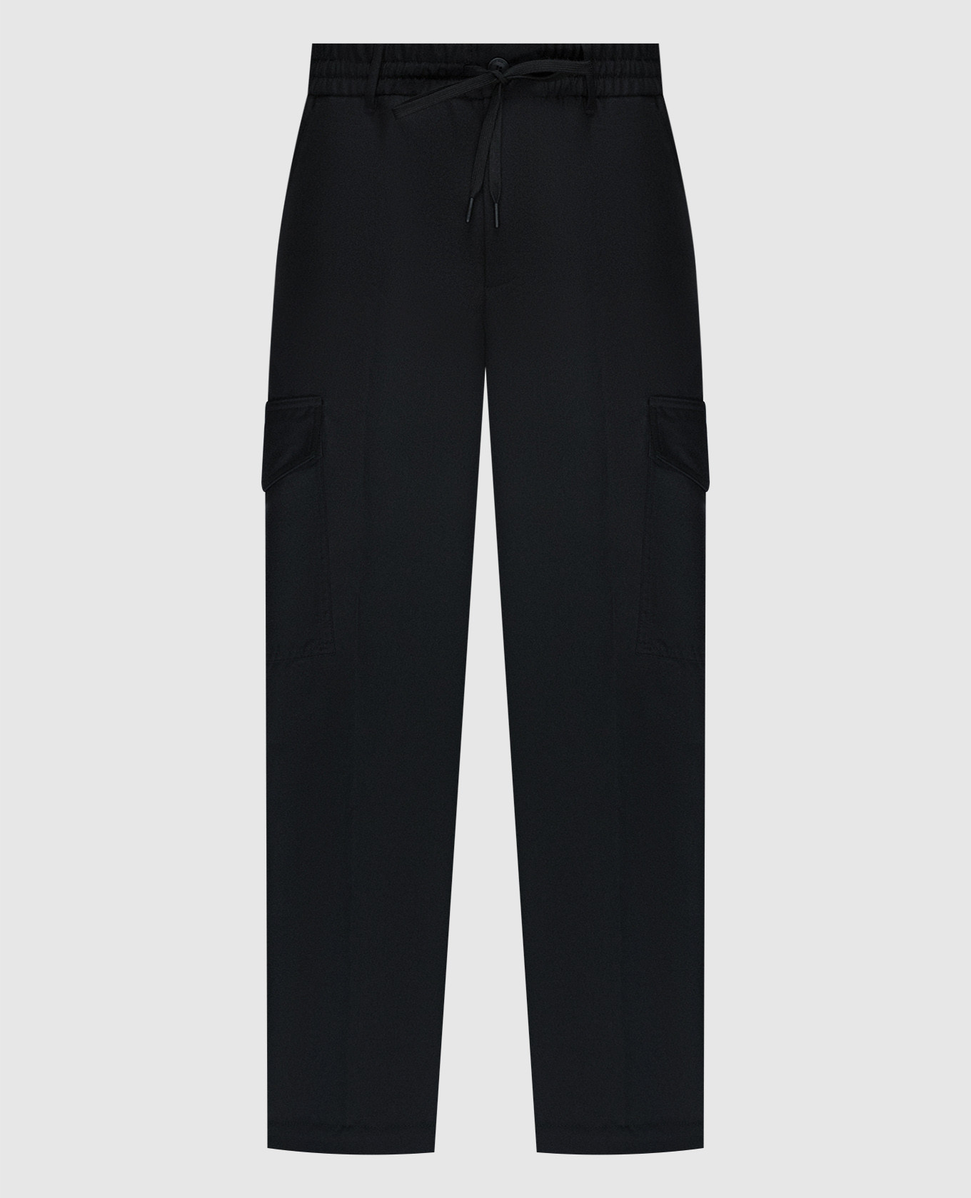 

Black cargo pants with Piece Number logo patch Versace Jeans Couture, Черный