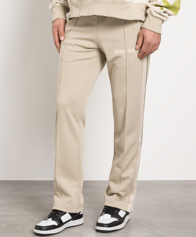 Palm angels beige pants sale