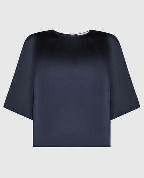 Yves Salomon Blue straight cut blouse 24EYH00349SAVI