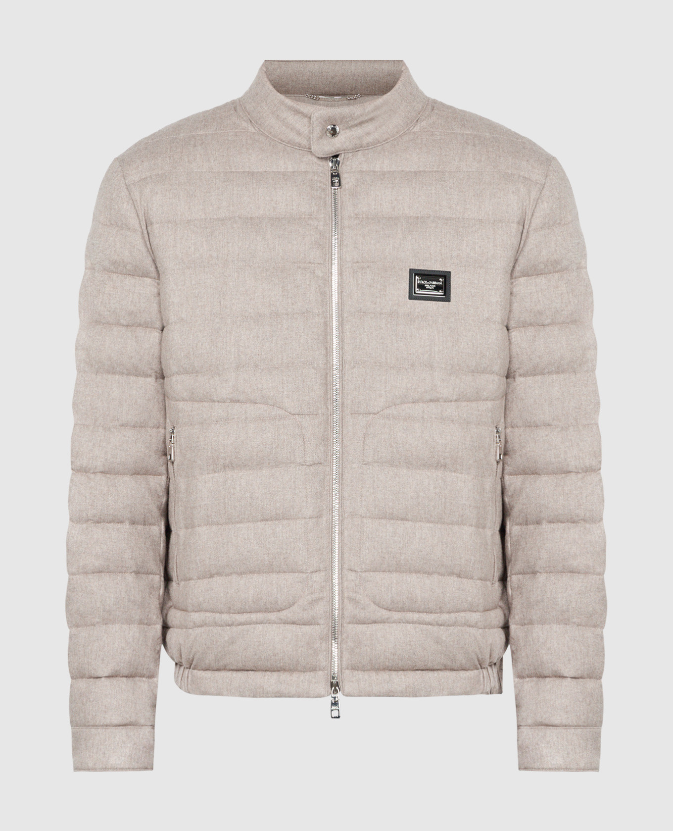 

Beige jacket with logo patch Dolce&Gabbana