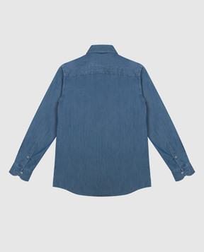 Stefano Ricci Children's blue denim shirt YC005766EX1906