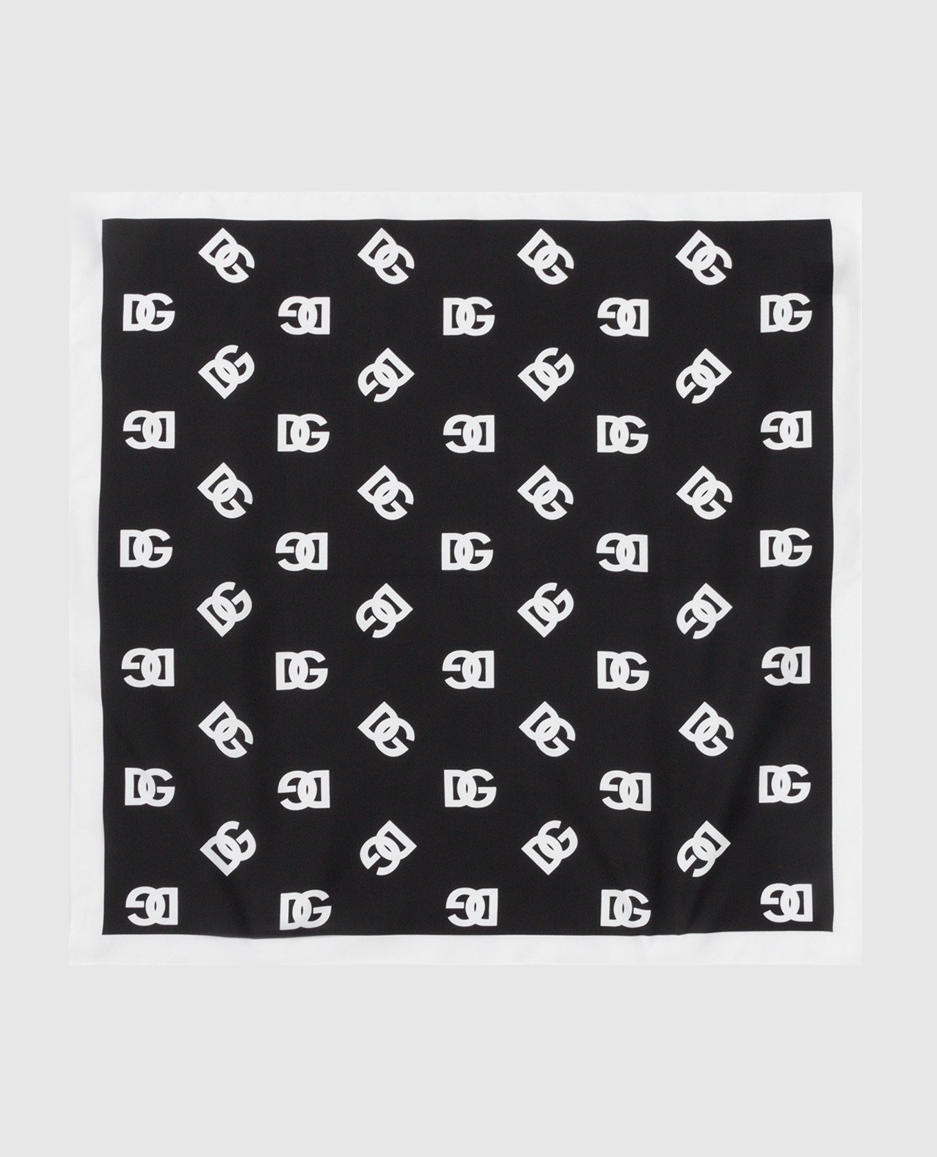 

Black scarf in silk with DG contrast pattern Dolce&Gabbana