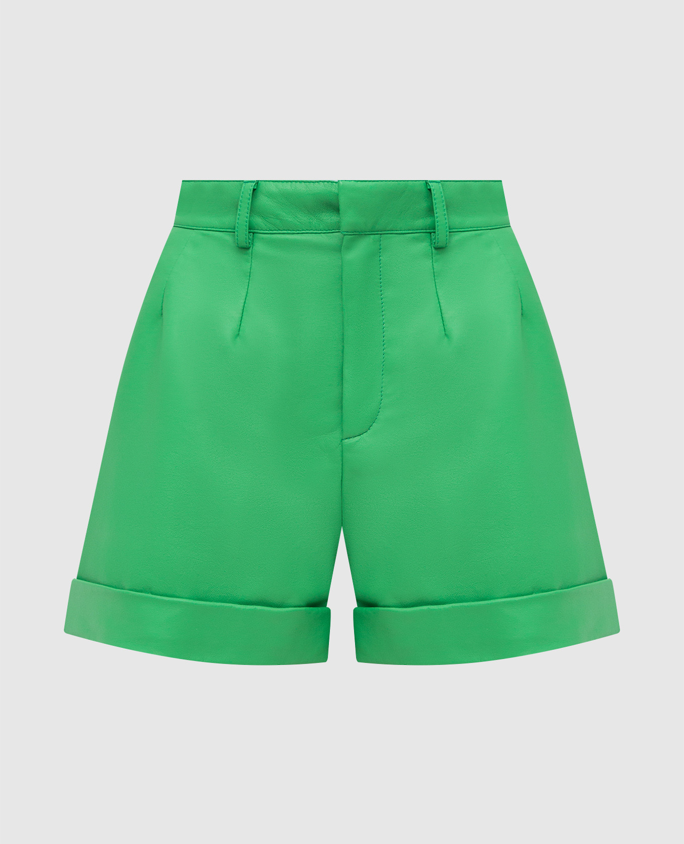 Simonetta Ravizza Green leather shorts