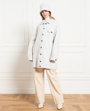 Simonetta Ravizza Gray sheepskin coat JONNY
