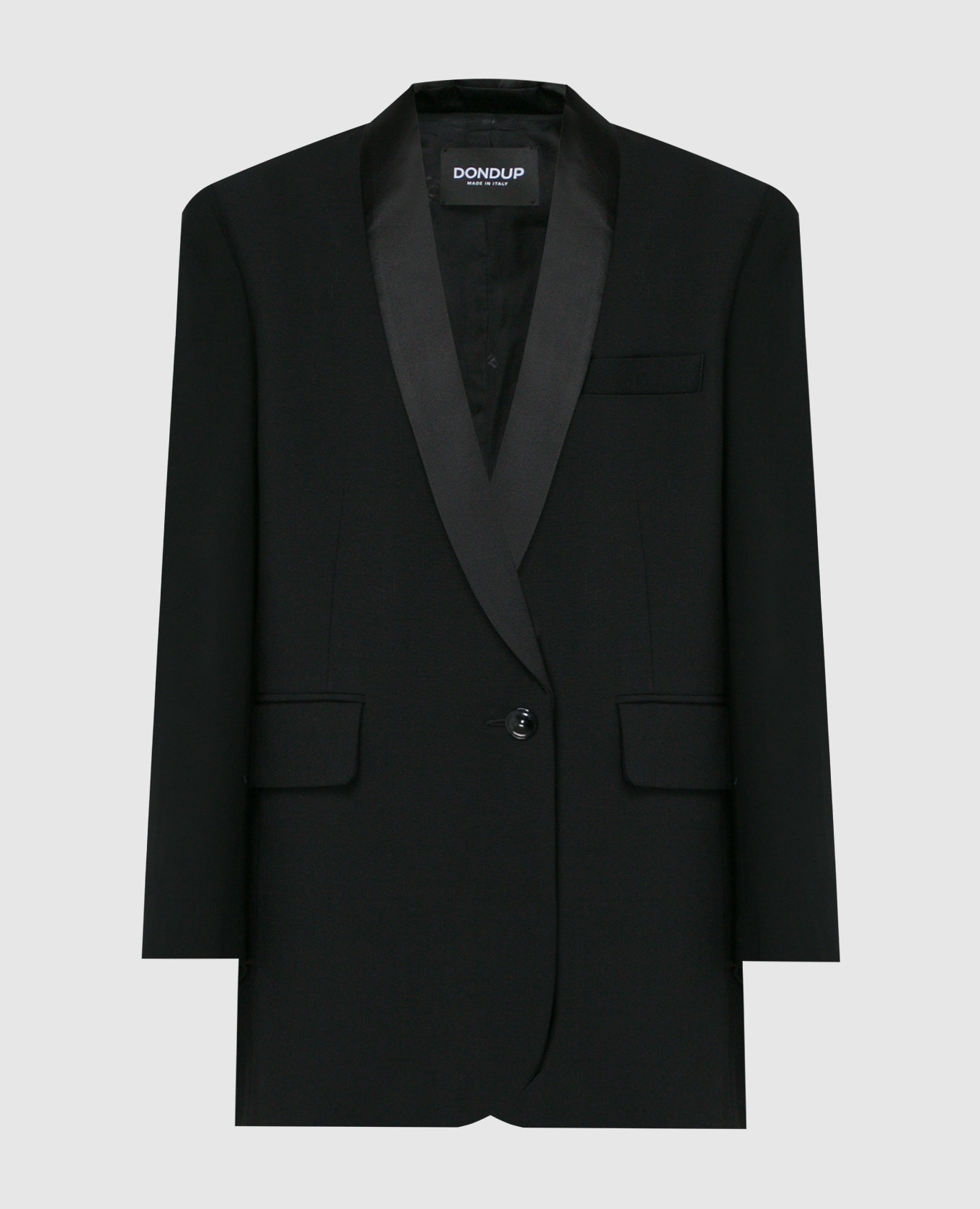 

Black jacket with metallic monogram logo Dondup