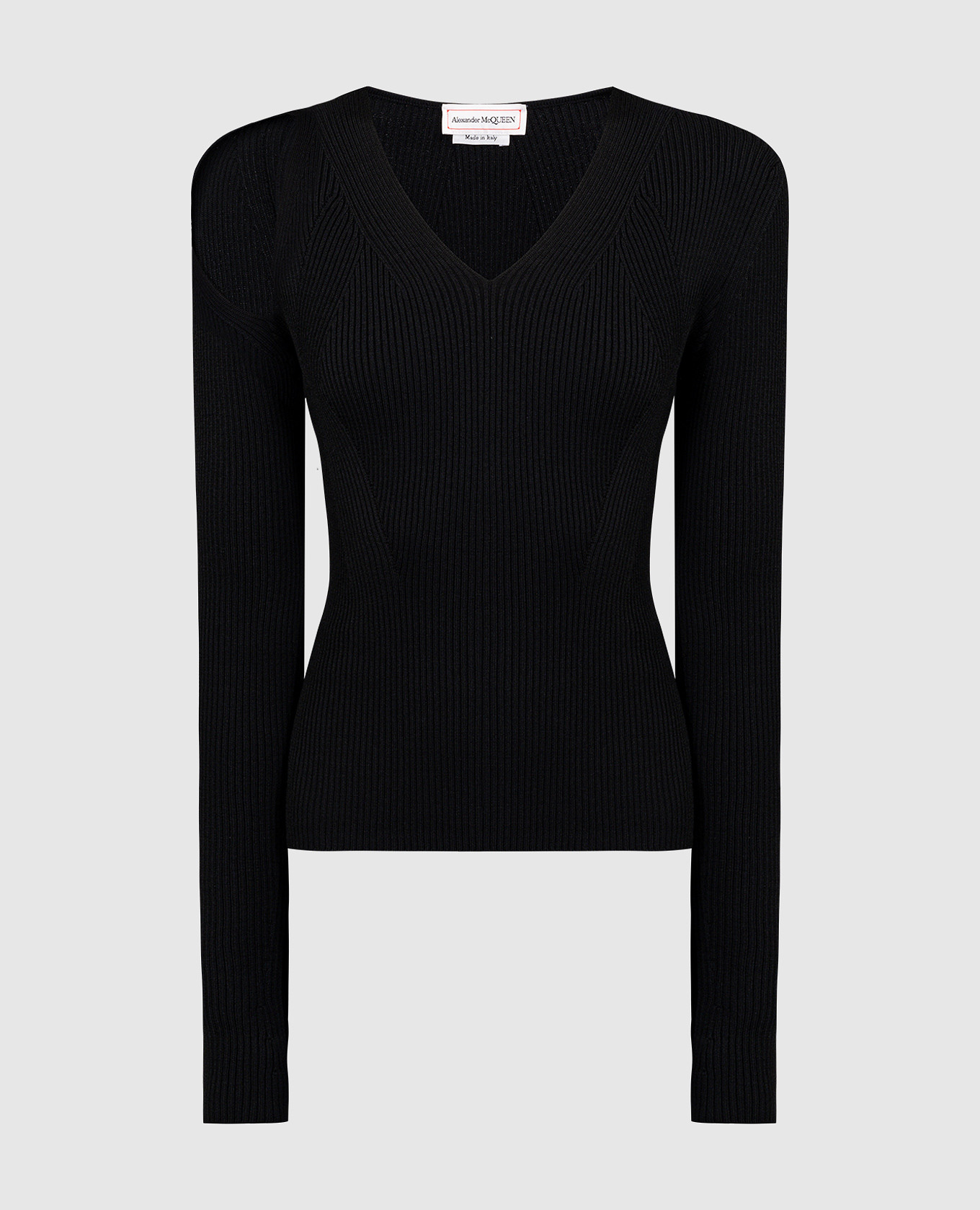 

Black ribbed wool pullover Alexander McQueen