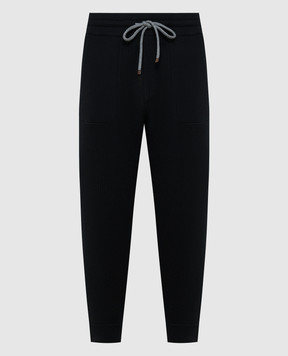Brunello Cucinelli Black cashmere joggers M22704859G