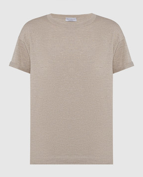 Brunello Cucinelli Beige t-shirt with cashmere and silk M41810000