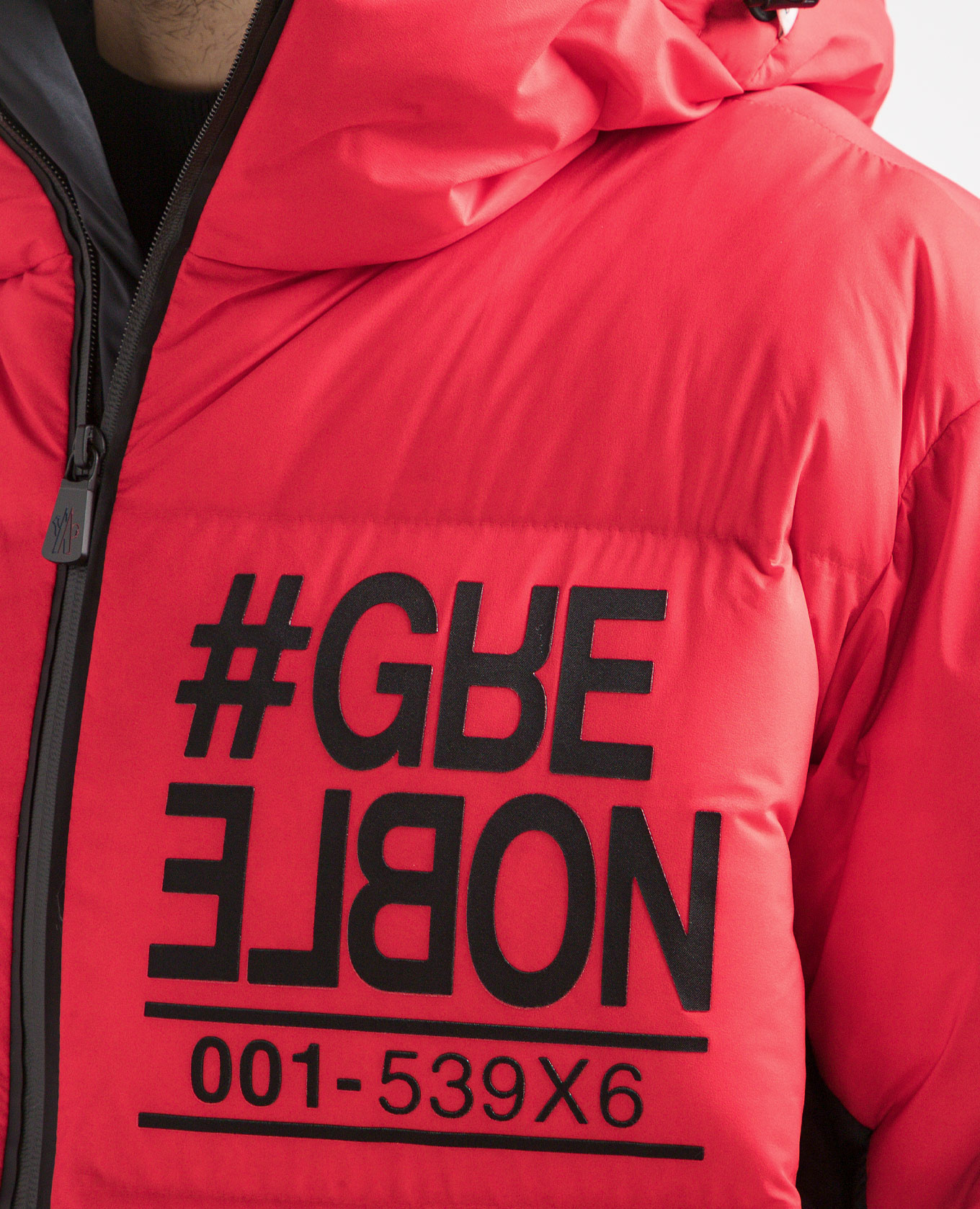 Pramint red down jacket with logo Moncler Grenoble 5