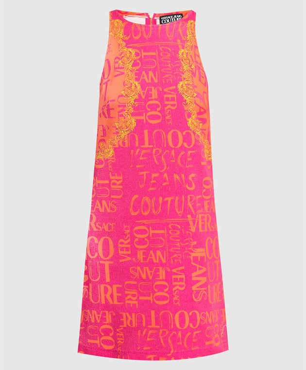 versace pink glitter dress Gianni Versace One Shoulder Layered Dress main image 1