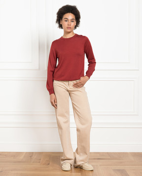 Babe Pay Pls Red wool, silk and cashmere jumper MD9441318410R