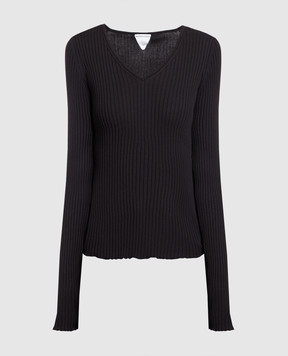 Bottega Veneta Black ribbed pullover 707802V26U0