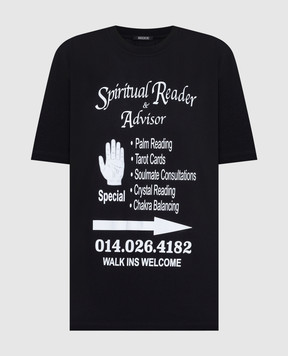 Gauchere Black t-shirt with a print P22317320325