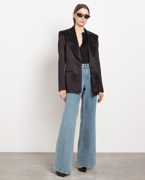 Magda Butrym Black jacket made of silk and wool 155523