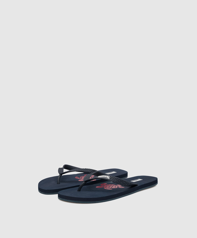 Vilebrequin - Copp blue logo flip flops COPC3500 - shop with  display picture 3