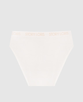 Story Loris Children's white panties with a logo 25377816