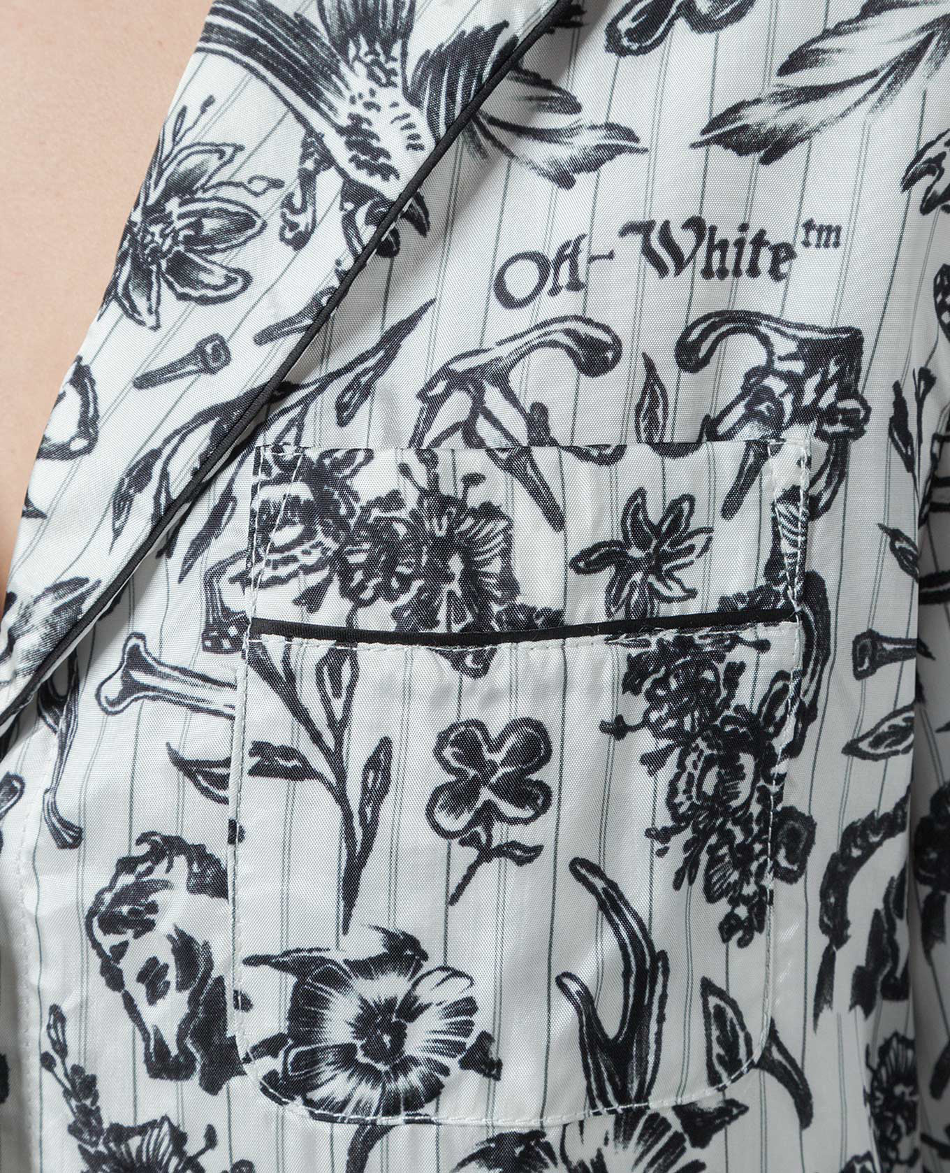 

White blouse in Second leather print Off-White