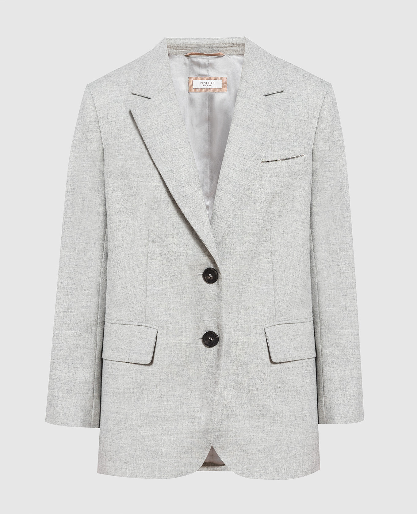Gray jacket with monil chain peserico