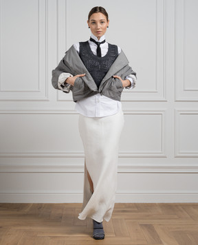 Brunello Cucinelli Gray top with sequins MDV796800