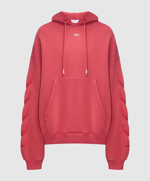 Off White Red logo hoodie OMBB118F23FLE009 buy with Czech Republic delivery at Symbol