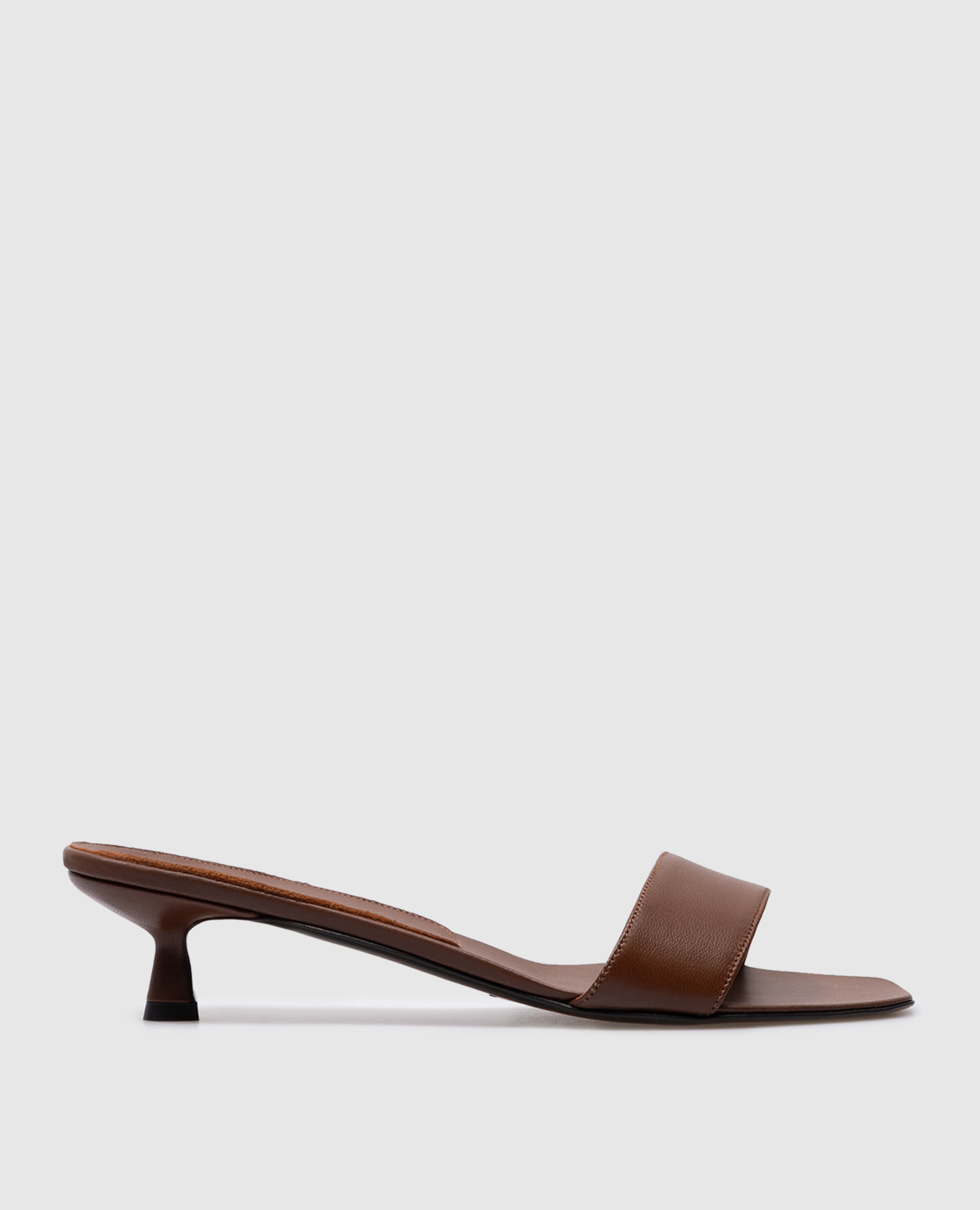 

ATRIUM brown leather mules Lou Lou Studio