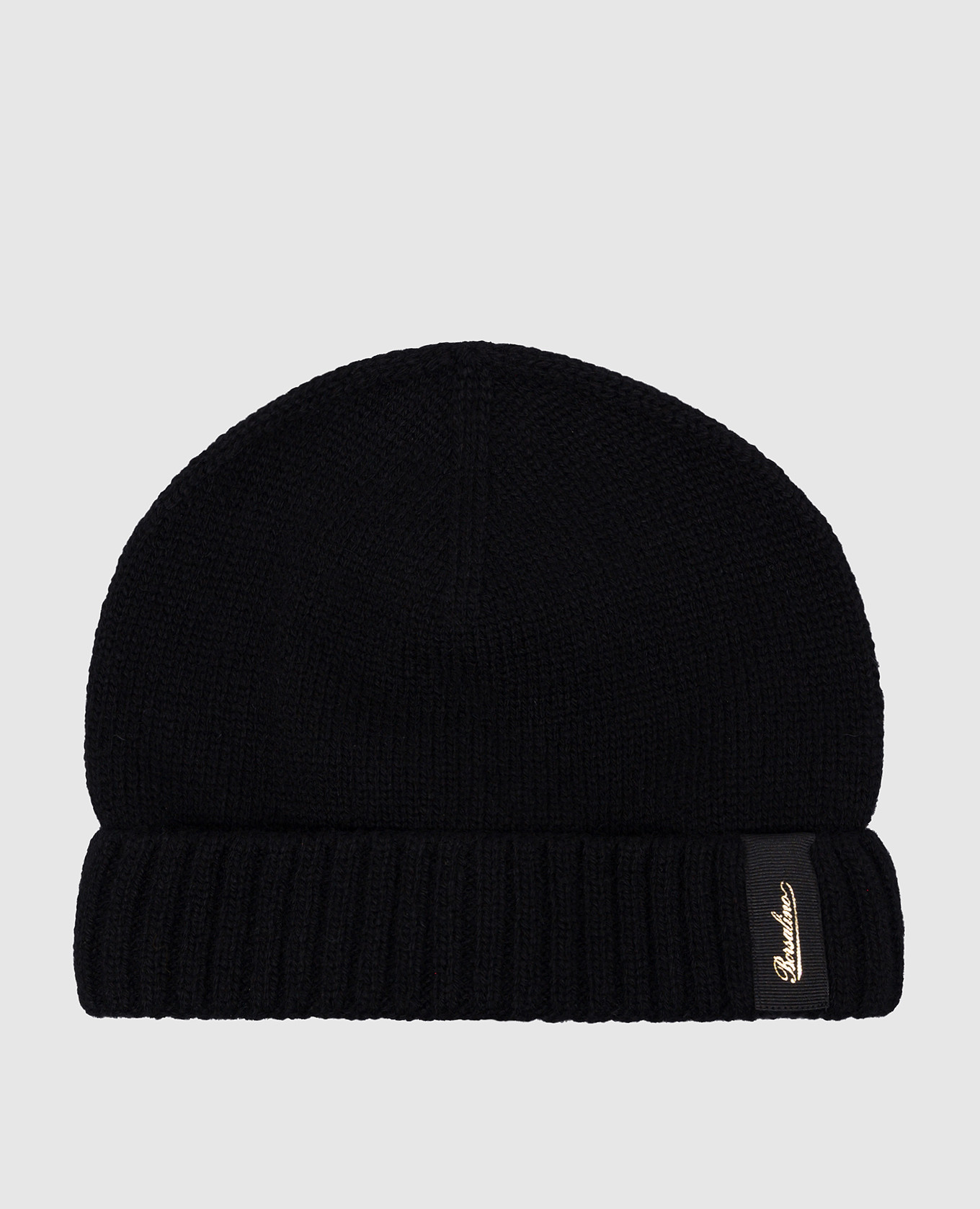 

Black cashmere hat with logo Borsalino