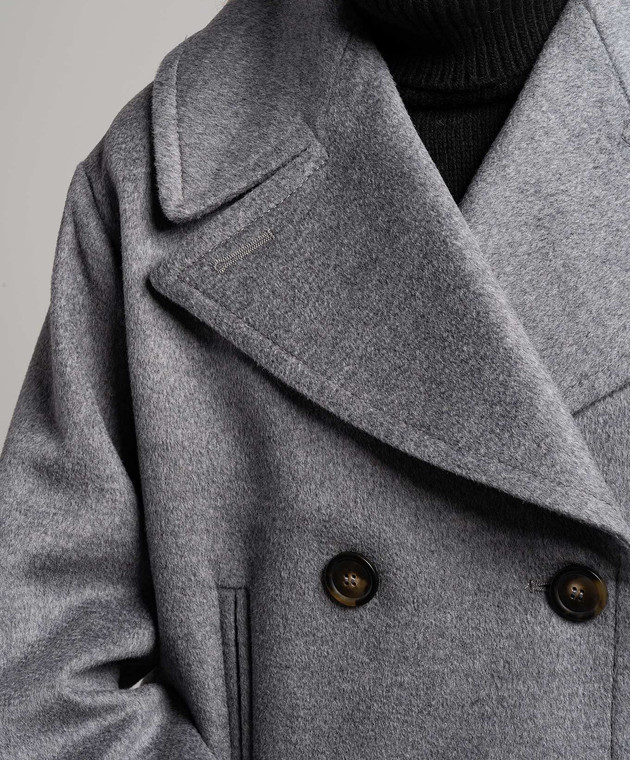 Max Mara Sportmax - Cappotto doppiopetto in lana grigio