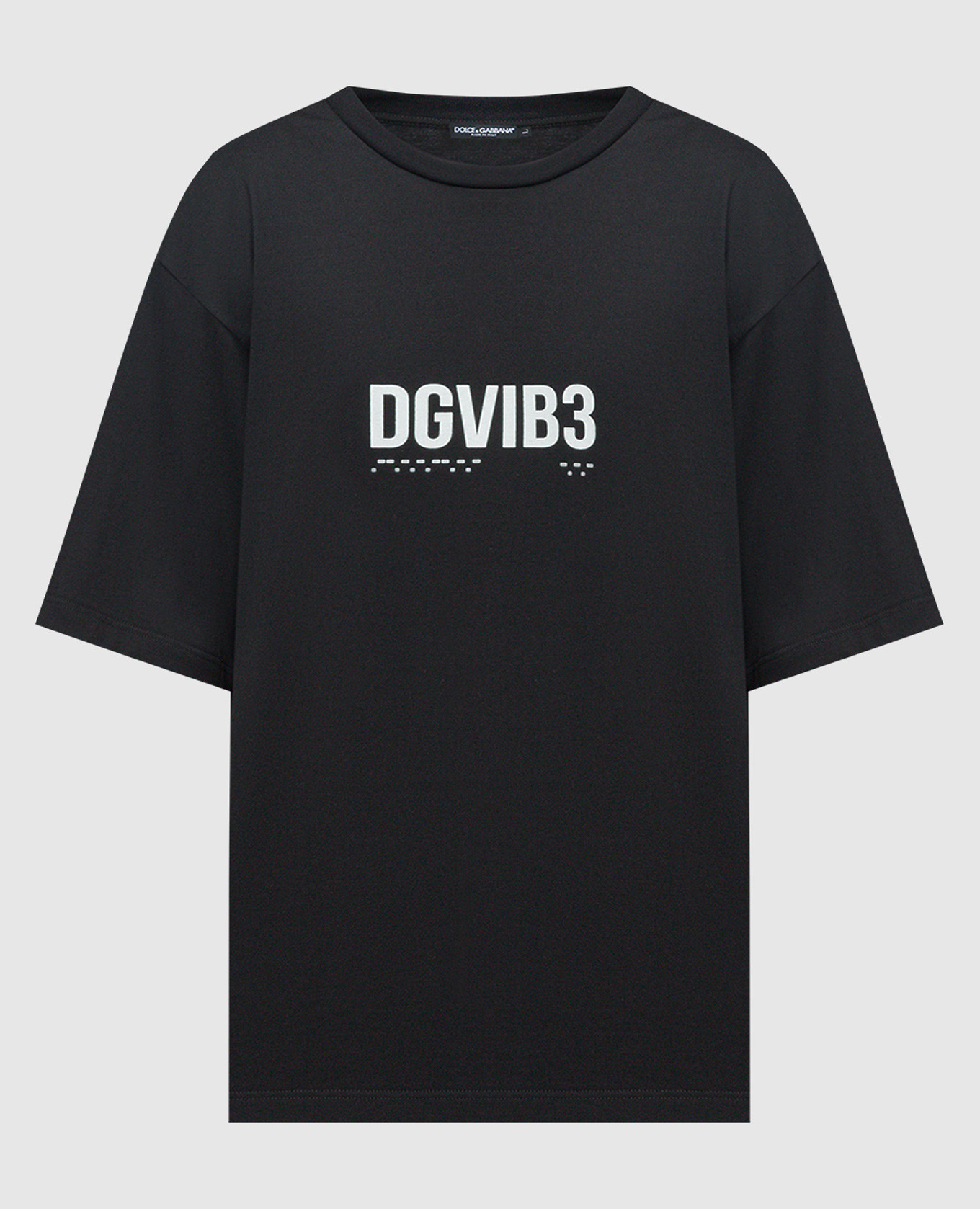 Black t-shirt with dgvib3 print dolce&gabbana