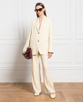 Toteme Beige pants in a herringbone pattern 2332039266