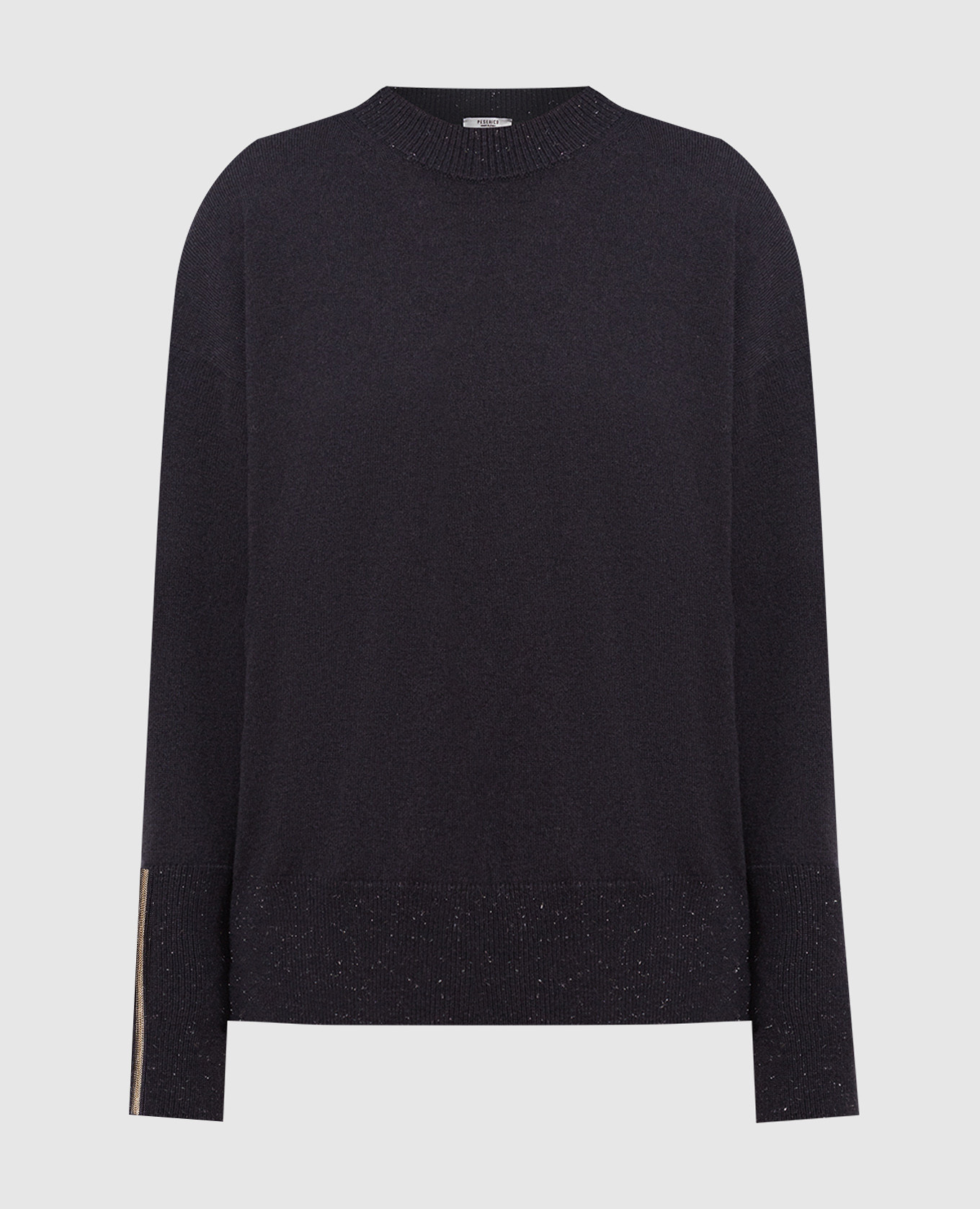 

Dark blue jumper with lurex and monil chain Peserico, Синий