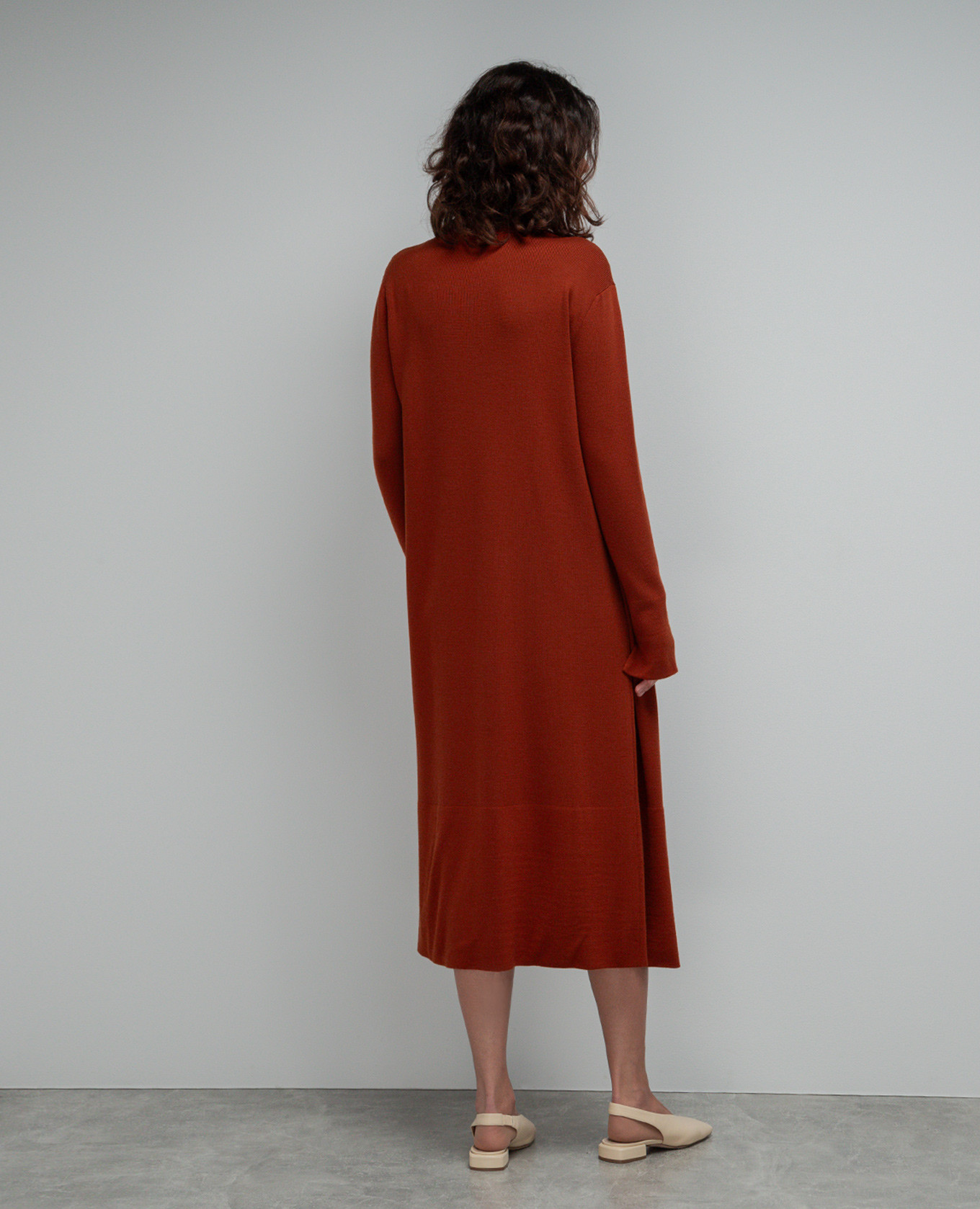 Brown cardigan made of wool Enrico Mandelli 4